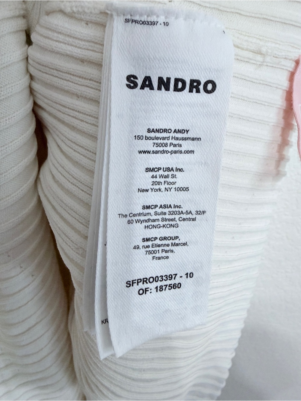 Sandro white ribbed knit sweater dress size XS - Picture 10 of 14